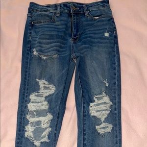 American Eagle ripped skinny jeans